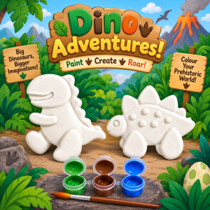 A complete creative party favour including a plaster model, paint, brush and colourful gift packaging. Perfect for birthdays, classroom parties and special celebrations.